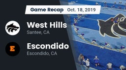 Recap: West Hills  vs. Escondido  2019