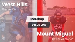 Matchup: West Hills vs. Mount Miguel  2019