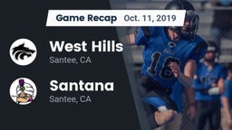 Recap: West Hills  vs. Santana  2019