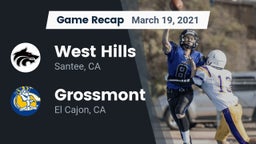 Recap: West Hills  vs. Grossmont  2021