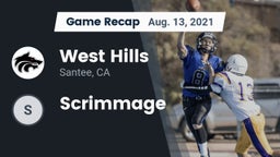 Recap: West Hills  vs. Scrimmage 2021