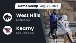 Recap: West Hills  vs. Kearny  2021
