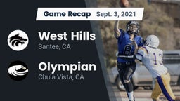Recap: West Hills  vs. Olympian  2021
