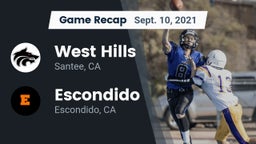 Recap: West Hills  vs. Escondido  2021