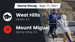 Recap: West Hills  vs. Mount Miguel  2021