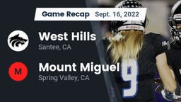 Recap: West Hills  vs. Mount Miguel  2022