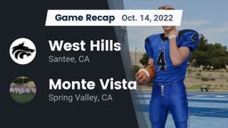 Recap: West Hills  vs. Monte Vista  2022
