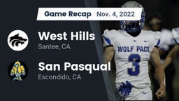 Recap: West Hills  vs. San Pasqual  2022