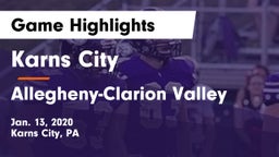 Karns City  vs Allegheny-Clarion Valley  Game Highlights - Jan. 13, 2020