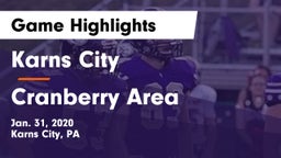 Karns City  vs Cranberry Area  Game Highlights - Jan. 31, 2020