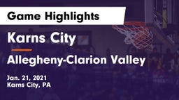 Karns City  vs Allegheny-Clarion Valley  Game Highlights - Jan. 21, 2021