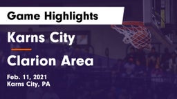 Karns City  vs Clarion Area Game Highlights - Feb. 11, 2021