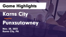 Karns City  vs Punxsutawney  Game Highlights - Nov. 28, 2023