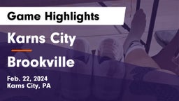Karns City  vs Brookville Game Highlights - Feb. 22, 2024