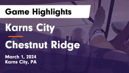 Karns City  vs Chestnut Ridge Game Highlights - March 1, 2024