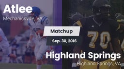 Matchup: Atlee vs. Highland Springs  2016