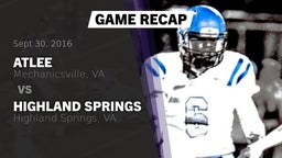 Recap: Atlee  vs. Highland Springs  2016