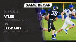 Recap: Atlee  vs. Lee-Davis  2016