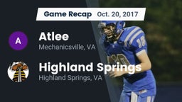 Recap: Atlee  vs. Highland Springs  2017