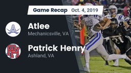 Recap: Atlee  vs. Patrick Henry  2019
