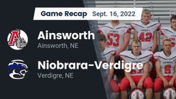 Recap: Ainsworth  vs. Niobrara-Verdigre  2022