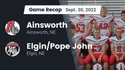 Recap: Ainsworth  vs. Elgin/Pope John  2022
