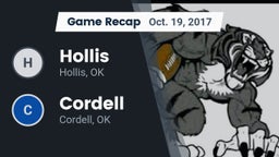 Recap: Hollis  vs. Cordell  2017