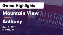 Mountain View  vs Anthony  Game Highlights - Dec. 3, 2019