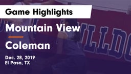 Mountain View  vs Coleman  Game Highlights - Dec. 28, 2019
