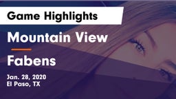 Mountain View  vs Fabens  Game Highlights - Jan. 28, 2020