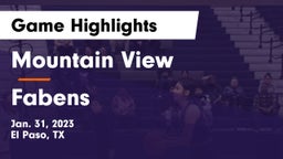 Mountain View  vs Fabens  Game Highlights - Jan. 31, 2023