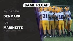 Recap: Denmark  vs. Marinette  2016