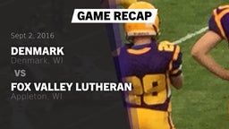 Recap: Denmark  vs. Fox Valley Lutheran  2016