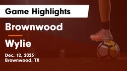 Brownwood  vs Wylie  Game Highlights - Dec. 12, 2023