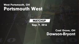 Matchup: Portsmouth West vs. Dawson-Bryant  2016