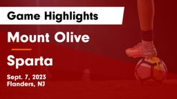 Mount Olive  vs Sparta  Game Highlights - Sept. 7, 2023