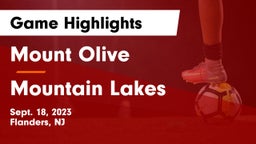 Mount Olive  vs Mountain Lakes  Game Highlights - Sept. 18, 2023