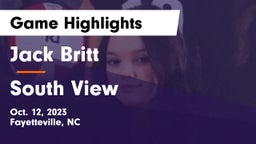 Jack Britt  vs South View 	 Game Highlights - Oct. 12, 2023