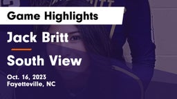 Jack Britt  vs South View 	 Game Highlights - Oct. 16, 2023