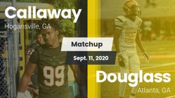 Matchup: Callaway vs. Douglass  2020