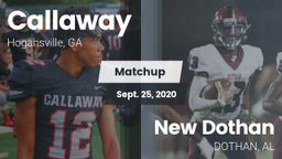 Matchup: Callaway vs. New Dothan  2020