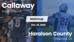 Matchup: Callaway vs. Haralson County  2020