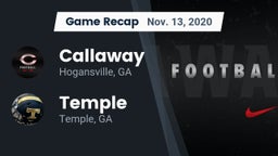 Recap: Callaway  vs. Temple  2020