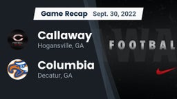 Recap: Callaway  vs. Columbia  2022
