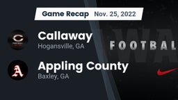Recap: Callaway  vs. Appling County  2022