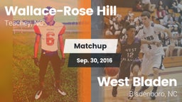 Matchup: Wallace-Rose Hill vs. West Bladen  2016