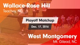 Matchup: Wallace-Rose Hill vs. West Montgomery  2016