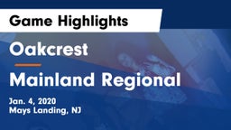 Oakcrest  vs Mainland Regional  Game Highlights - Jan. 4, 2020