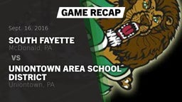 Recap: South Fayette  vs. Uniontown Area School District 2016