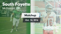 Matchup: South Fayette vs. Indiana  2016